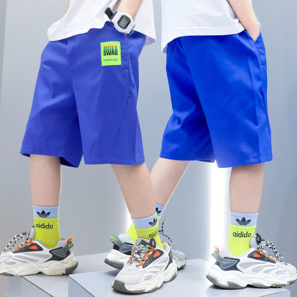 Детски къси панталони с щампа и джобове 