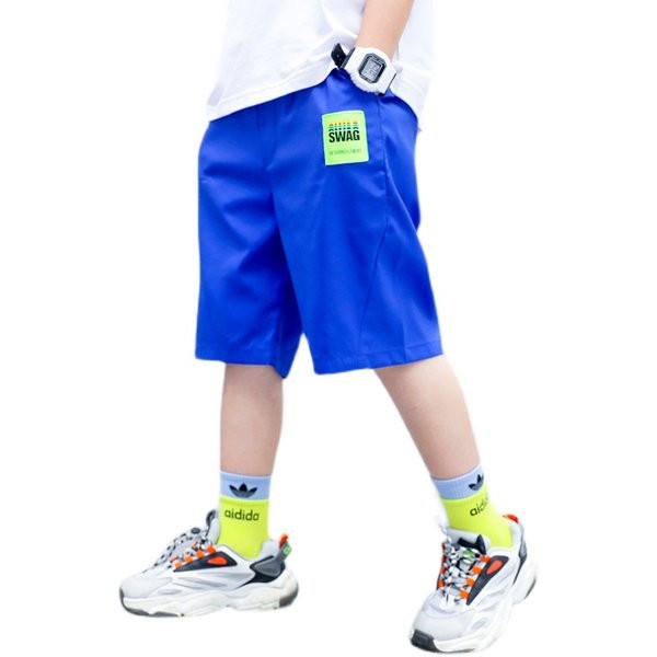 Детски къси панталони с щампа и джобове 