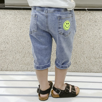 Детски дънкови панталони с емотикона 