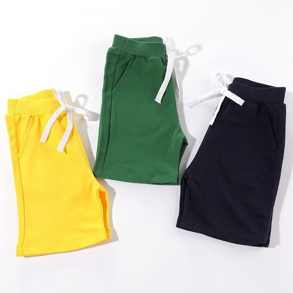 Изчистени детски къси панталони с еластична талия и връзки - унисекс модел