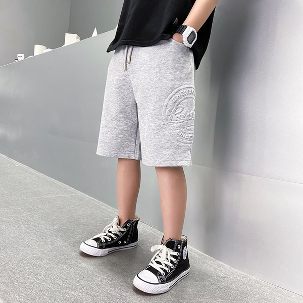 Laste vabaajapüksid kirja ja lipsudega - kahes värvitoonis