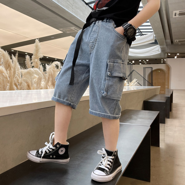 Gyermek farmer rövidnadrág zsebekkel