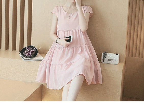 Lühike naiste vabaajakleit rasedatele naistele