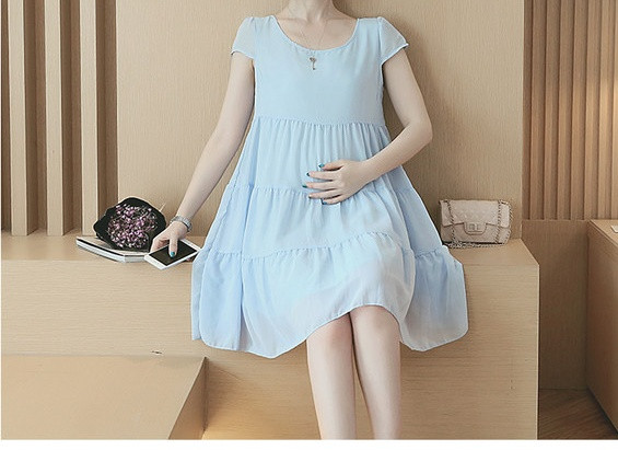 Lühike naiste vabaajakleit rasedatele naistele