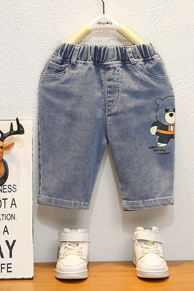 Детски панталон с апликация и ластик