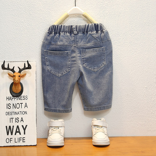 Детски панталон с апликация и ластик