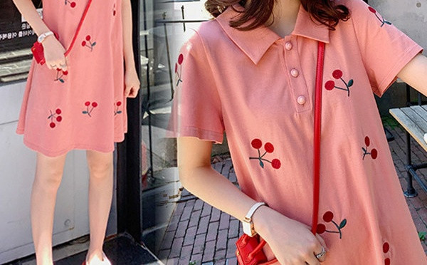 Дамска модерна рокля с копчета прам модел за бременни жени