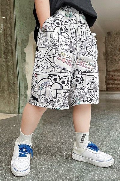 Laste lühikesed taskutega lühikesed püksid poistele