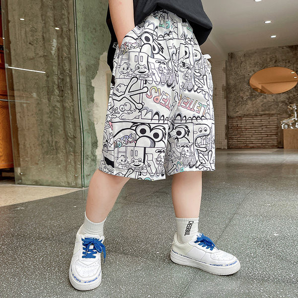 Laste lühikesed taskutega lühikesed püksid poistele