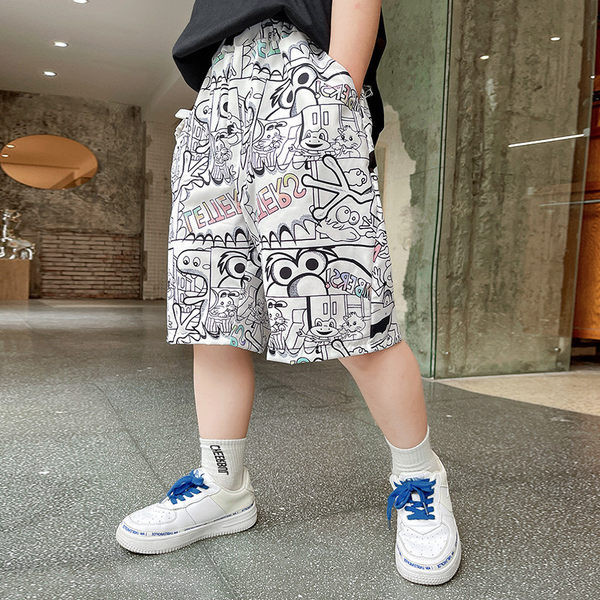 Laste lühikesed taskutega lühikesed püksid poistele