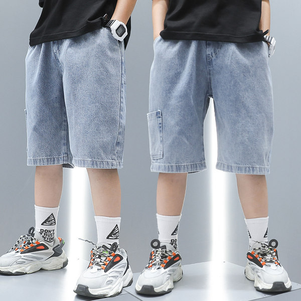 Gyermek farmer rövidnadrág oldalsó zsebbel