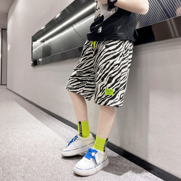 Детски къси ежедневни панталони с връзки 