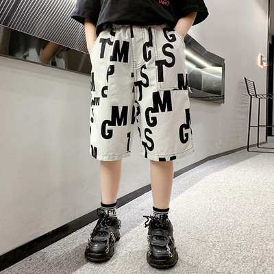 Детски летни къси панталони с надпис 