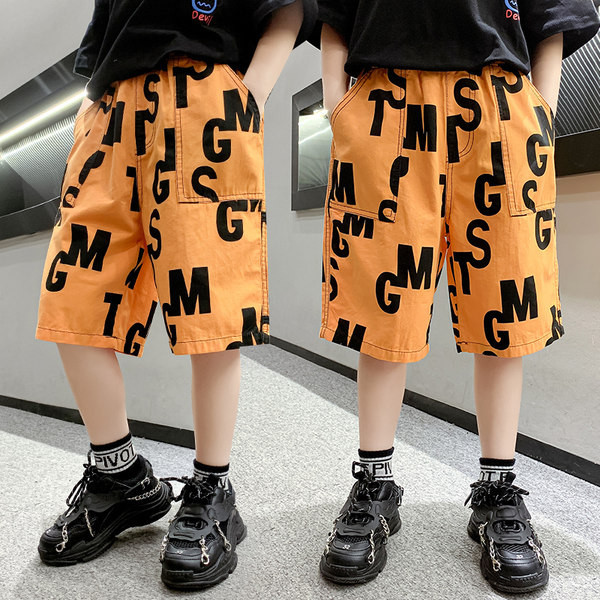 Детски летни къси панталони с надпис 