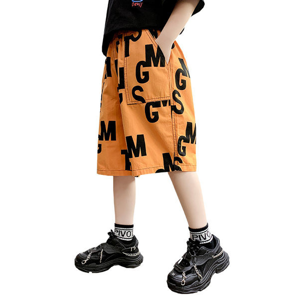 Детски летни къси панталони с надпис 