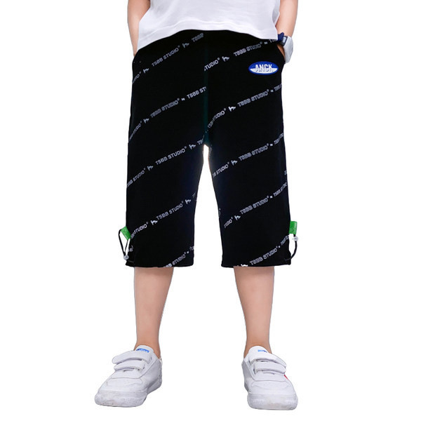 Gyerek pamut rövidnadrág zsebekkel és nyakkendőkkel