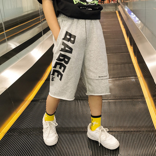 Детски спортни къси панталони с надпис