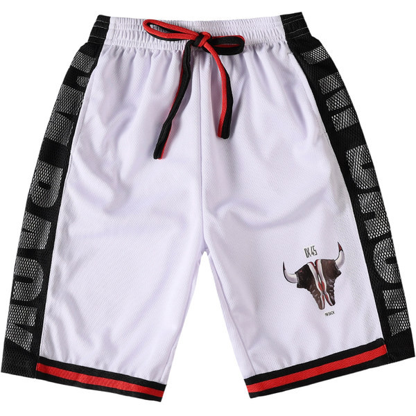 Alkalmi rövidnadrág feliratokkal és rátéttel