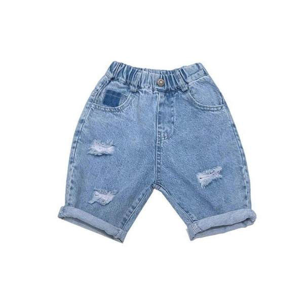 Нов модел широки дънкови панталони със скъсан ефект