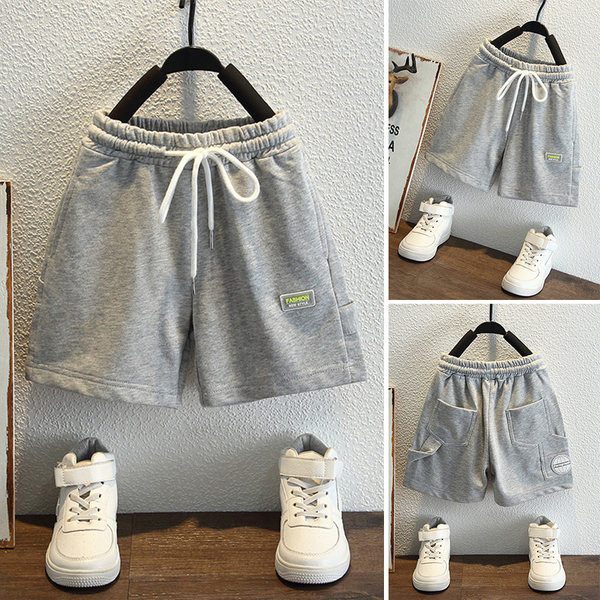 Embleemi ja kummiga vabaaja laste lühikesed püksid