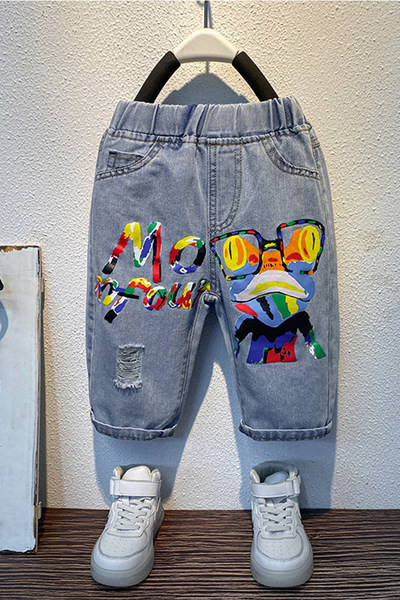 Värvilise aplikatsiooniga laste teksad 3/4