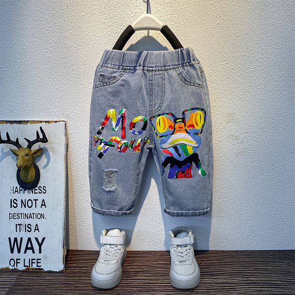 Värvilise aplikatsiooniga laste teksad 3/4