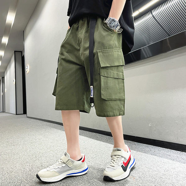 Laste püksid taskute ja vööga