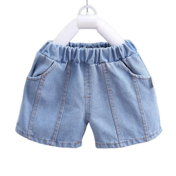 Poiste lühikeste lastepükste uus mudel - teksad