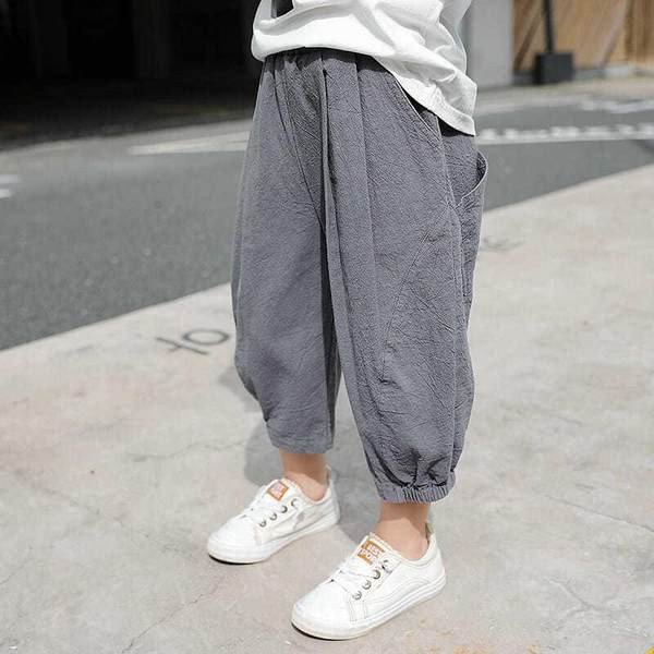 Модерни широки панталони с ластик и 7/8 дължина