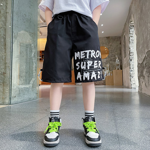 Детски къси панталони с надписи и ластична талия в няколко цвята