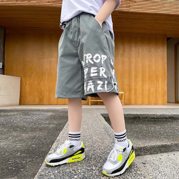 Детски къси панталони с надписи и ластична талия в няколко цвята