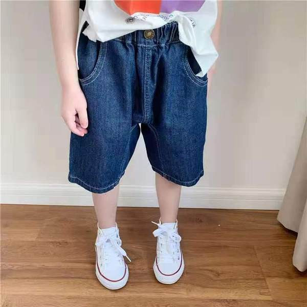 Широк модел къси дънки за момче