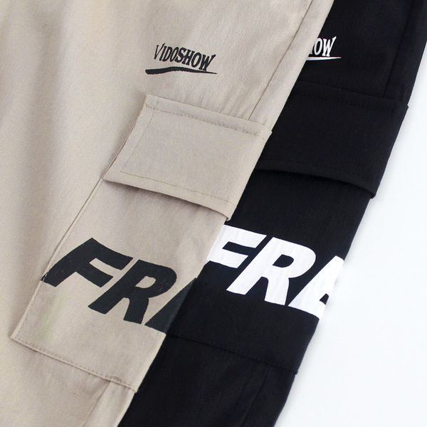 Laste vabaaja püksid lipsudega ja 3/4 pikkusega