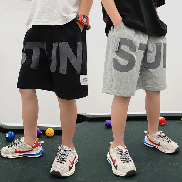 Laste suvised lühikesed püksid poistele kirjaga