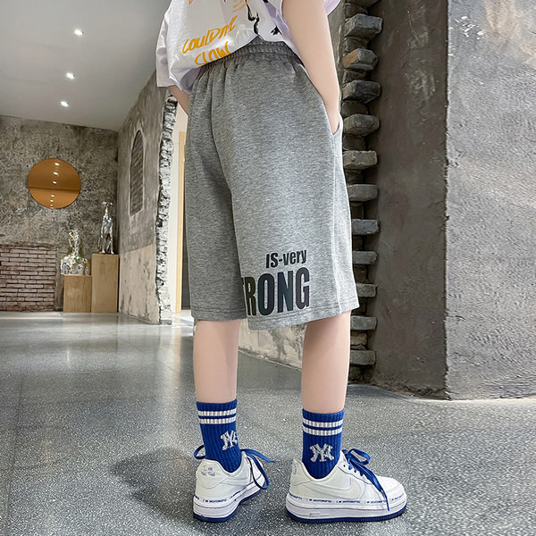 Детски къси панталони с надпис и ластична талия 