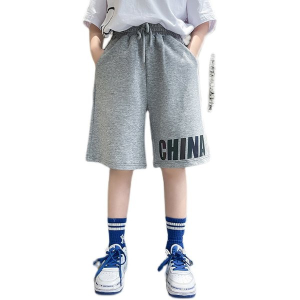 Детски къси панталони с надпис и ластична талия 