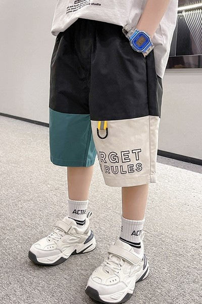 Детски къси панталони в два цвята с връзки 