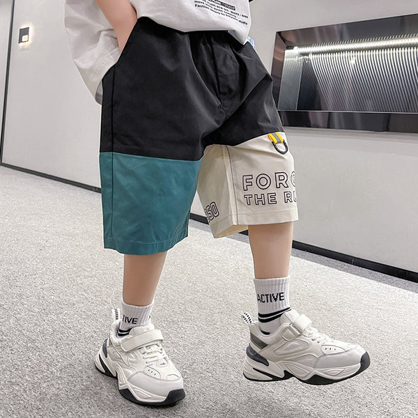 Детски къси панталони в два цвята с връзки 