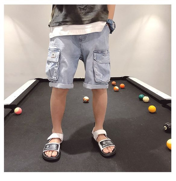 Uus mudel teksapüksid poistele cargo stiilis