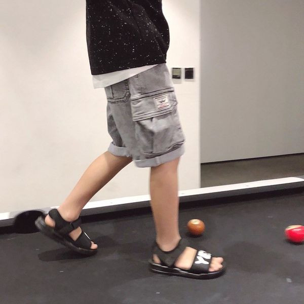 Uus mudel teksapüksid poistele cargo stiilis