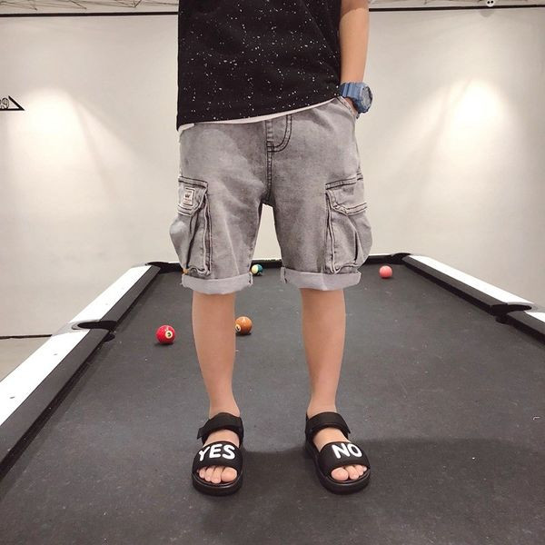 Uus mudel teksapüksid poistele cargo stiilis