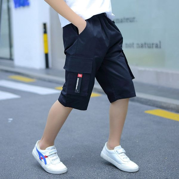 Uus mudel püksid poistele cargo stiilis värvilise aplikatsiooniga taskutel