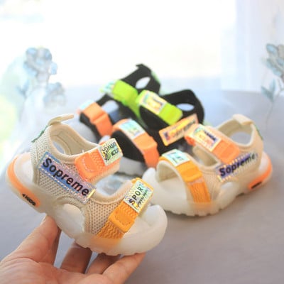 Бебешки мрежести сандали с велкро лепенки