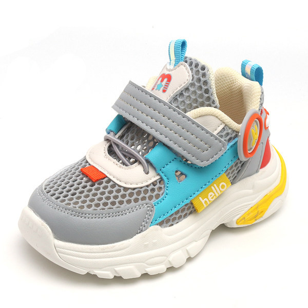 Модерни бебешки маратонки от еко кожа и мрежеста материя