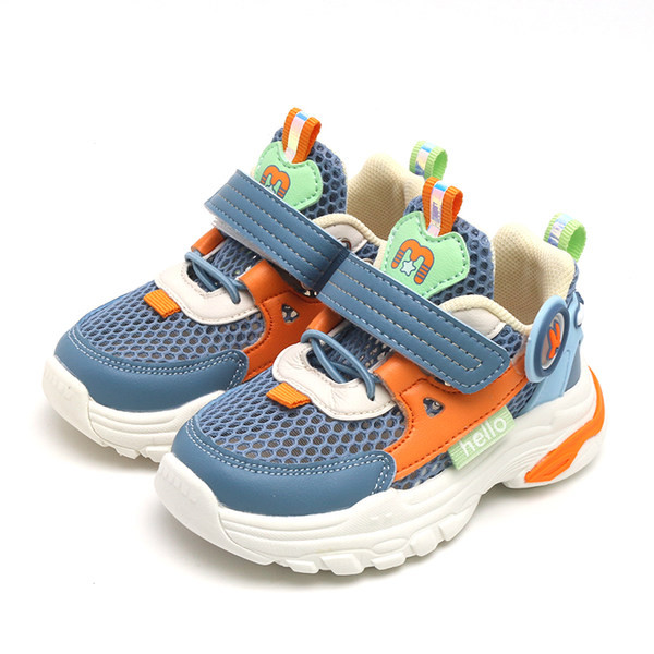 Модерни бебешки маратонки от еко кожа и мрежеста материя