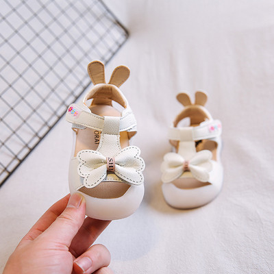 Бебешки сандали  с 3D панделка и мека подметка