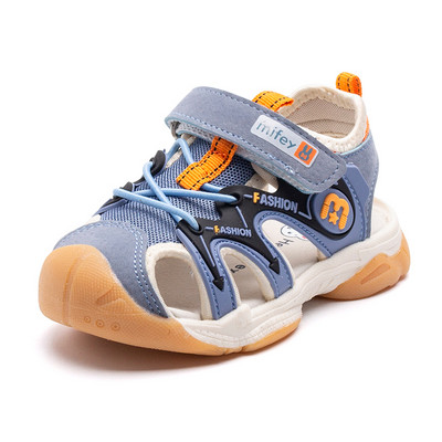 Детски сандали с лепенки и връзки в няколко цвята 