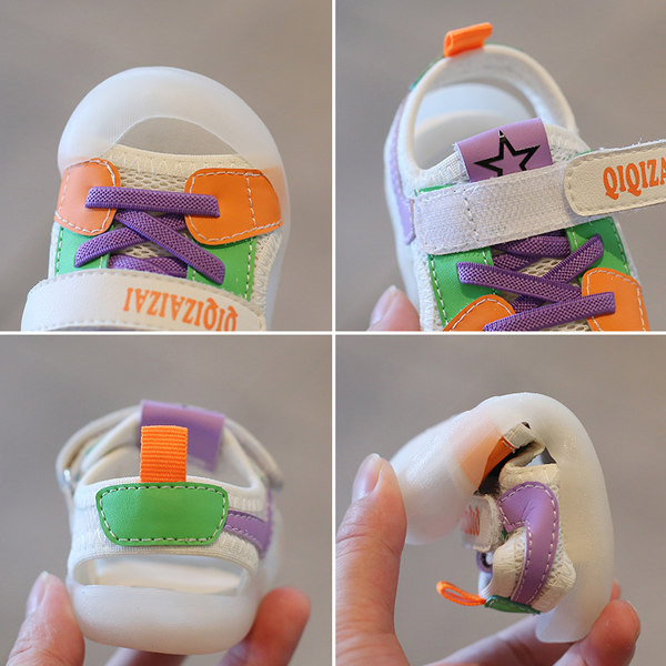 Uus kleebiste ja lipsudega beebisandaalide mudel