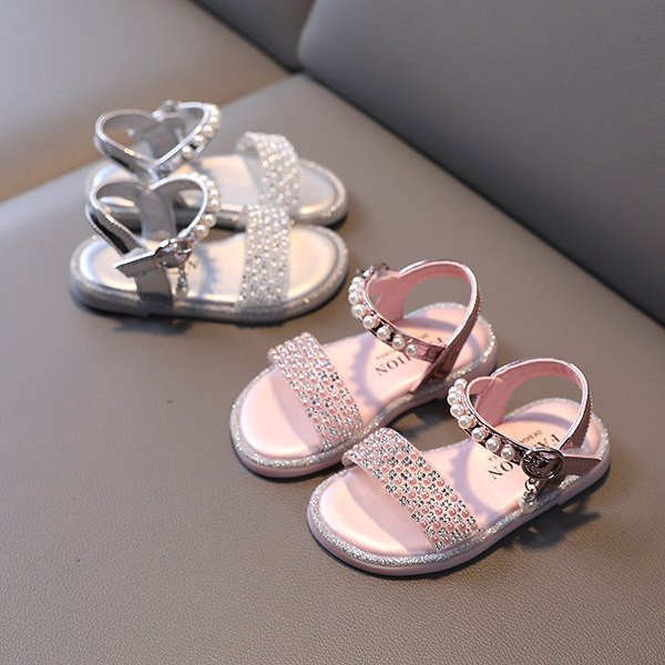 Beebi sandaalid pärlitega kaunistusega
