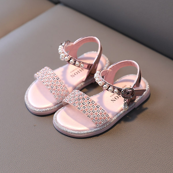 Beebi sandaalid pärlitega kaunistusega